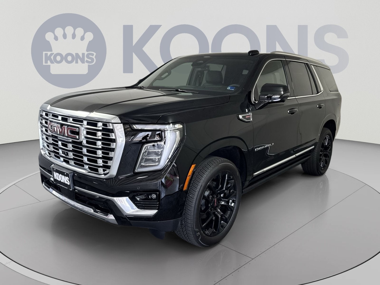 2026 GMC Yukon Denali in Onyx Black — front three-quarter view