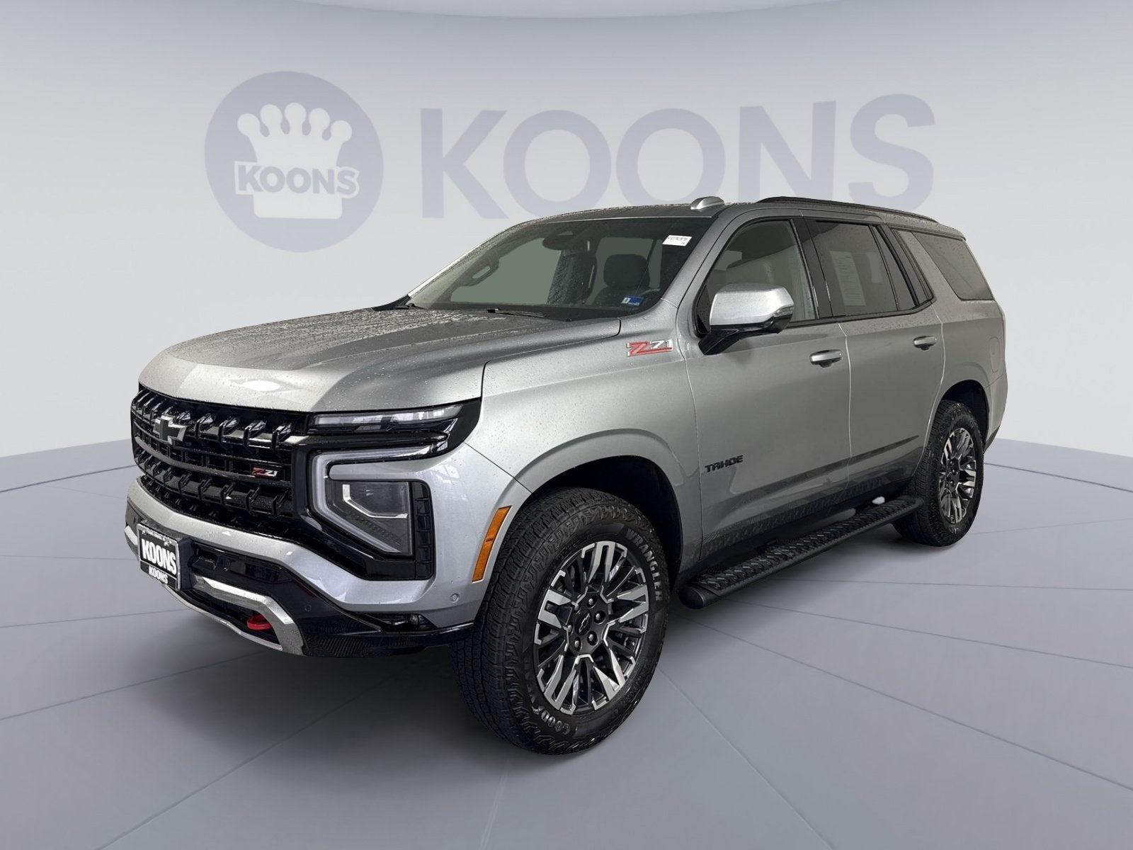 2026 Chevrolet Tahoe Z71 in Sterling Gray Metallic — front three-quarter view