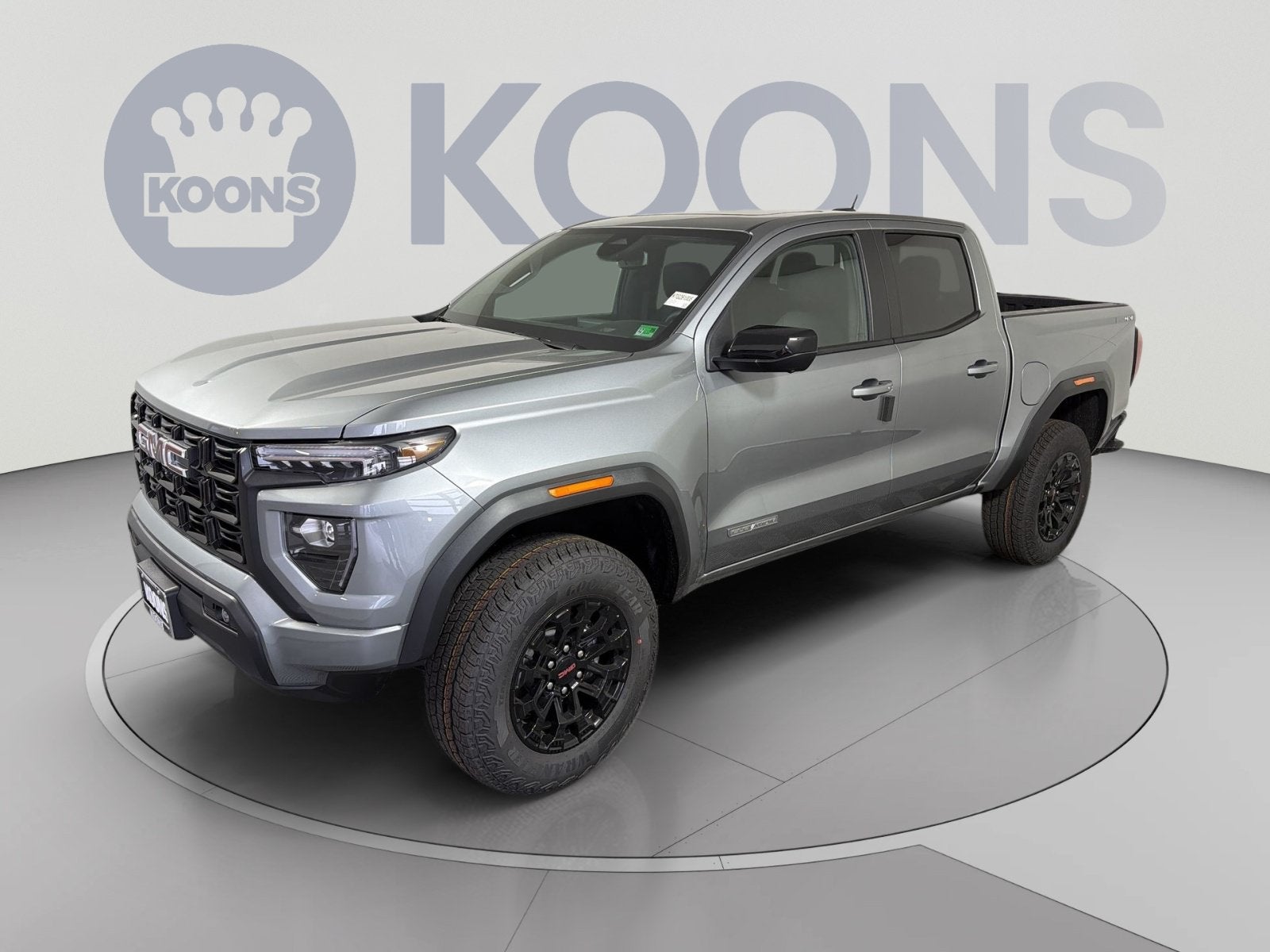 2026 GMC Canyon Elevation in Sterling Metallic — front three-quarter view