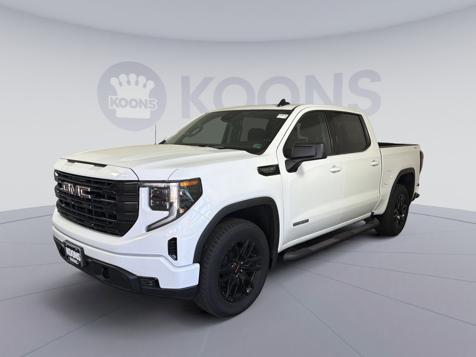 2026 GMC Sierra 1500 Elevation in Summit White — front three-quarter view