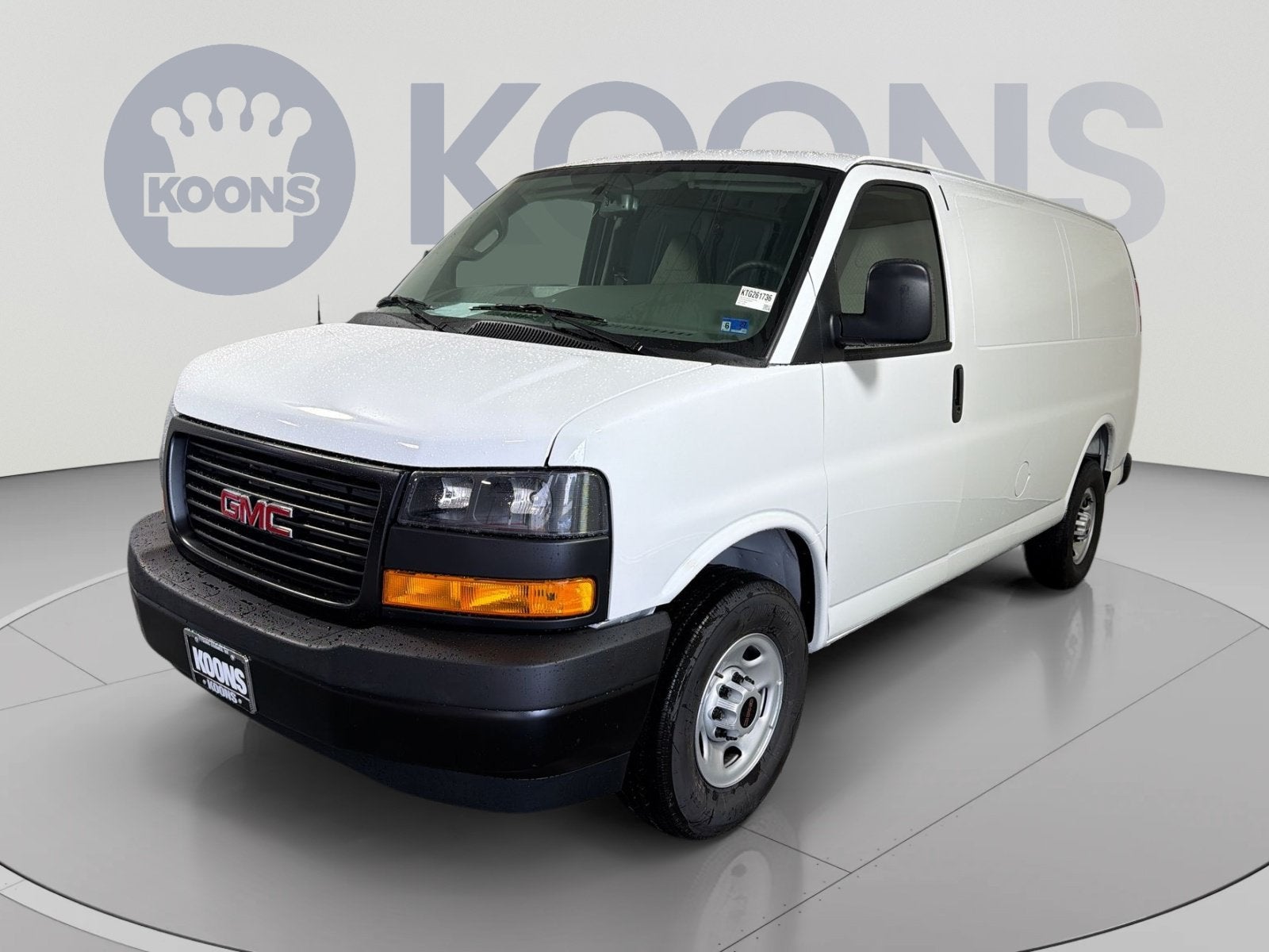2026 GMC Savana Cargo Work Van in Summit White — front three-quarter view