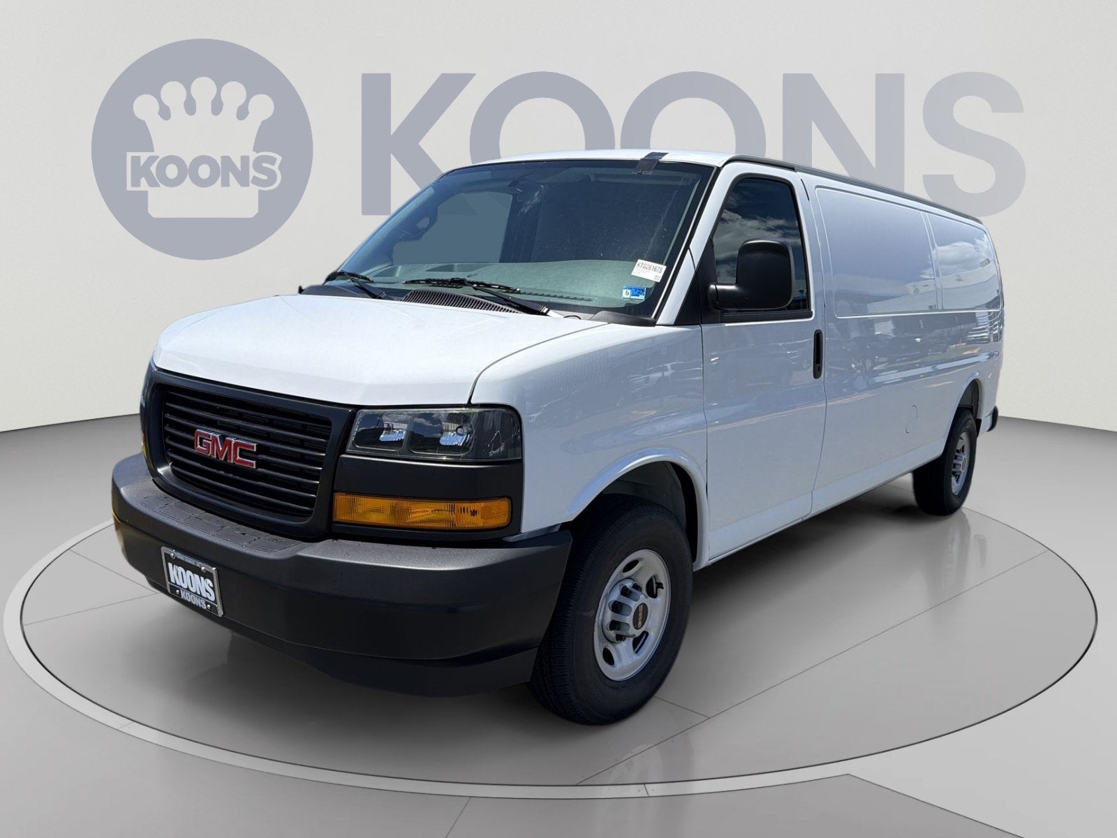 2026 GMC Savana Cargo Work Van in Summit White — front three-quarter view