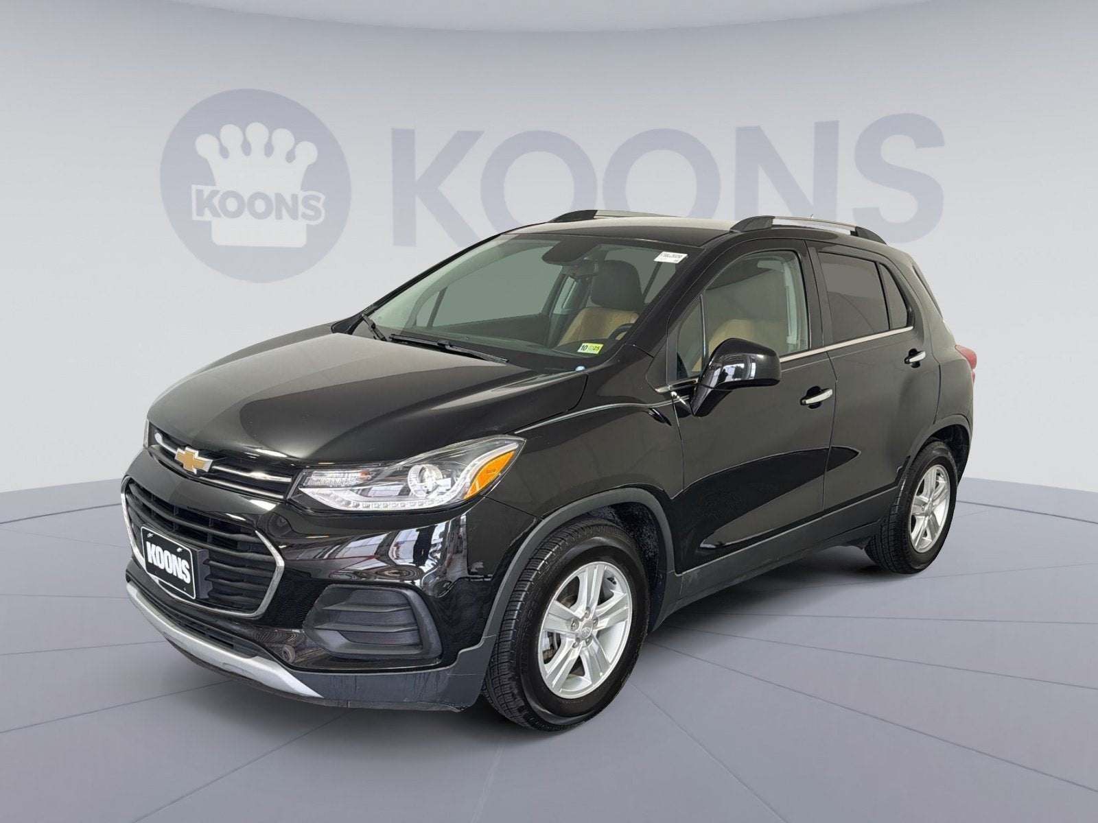 2020 Chevrolet Trax LT in Mosaic Black Metallic — front three-quarter view