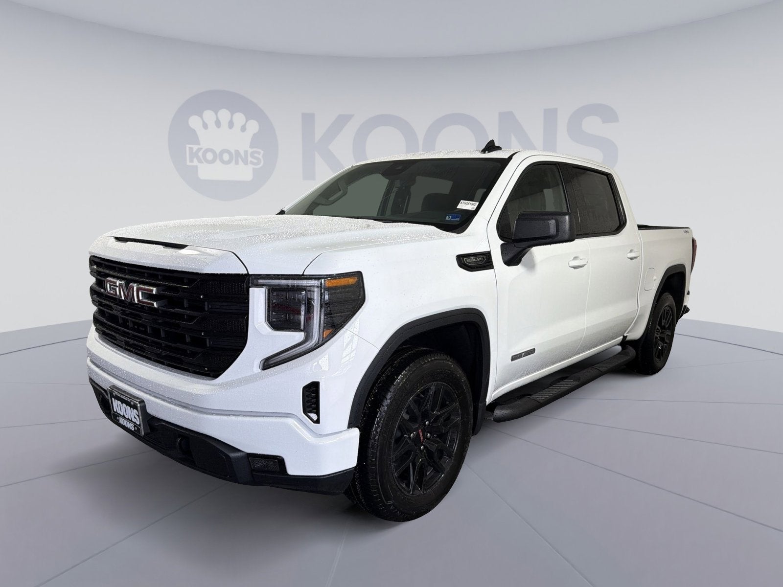 2026 GMC Sierra 1500 Elevation in Summit White — front three-quarter view