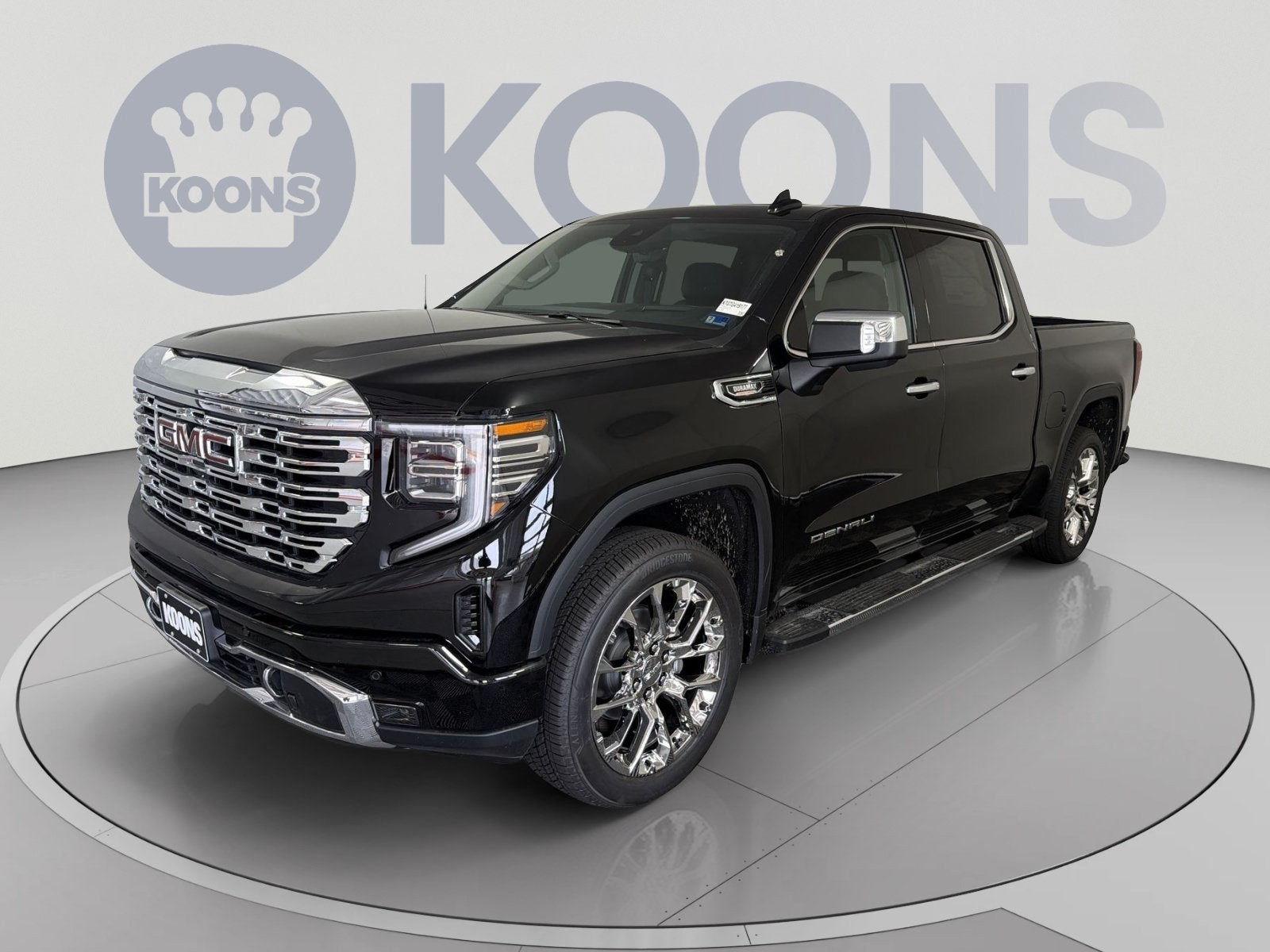 2026 GMC Sierra 1500 Denali in Onyx Black — front three-quarter view