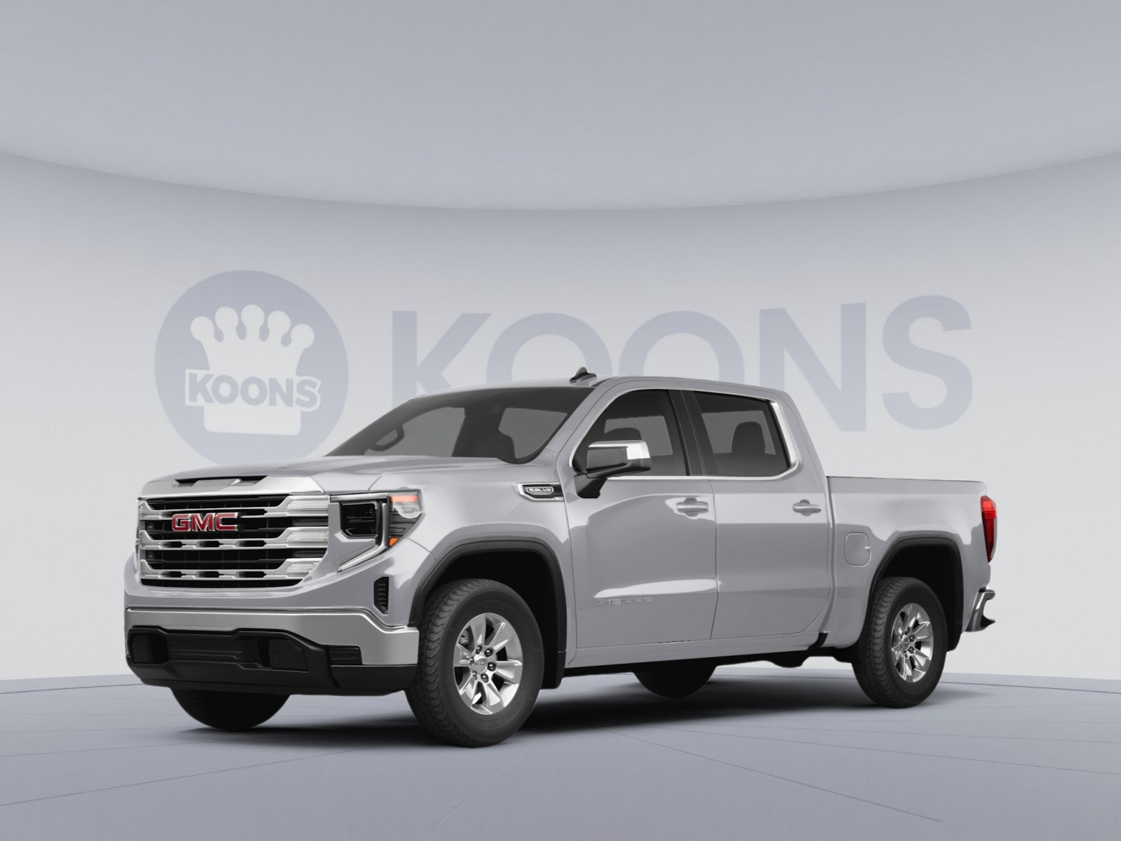 2026 GMC Sierra 1500 Denali in Sterling Metallic — front three-quarter view