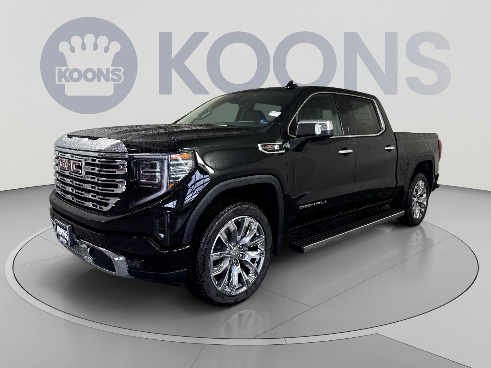 2026 GMC Sierra 1500 Denali in Onyx Black — front three-quarter view