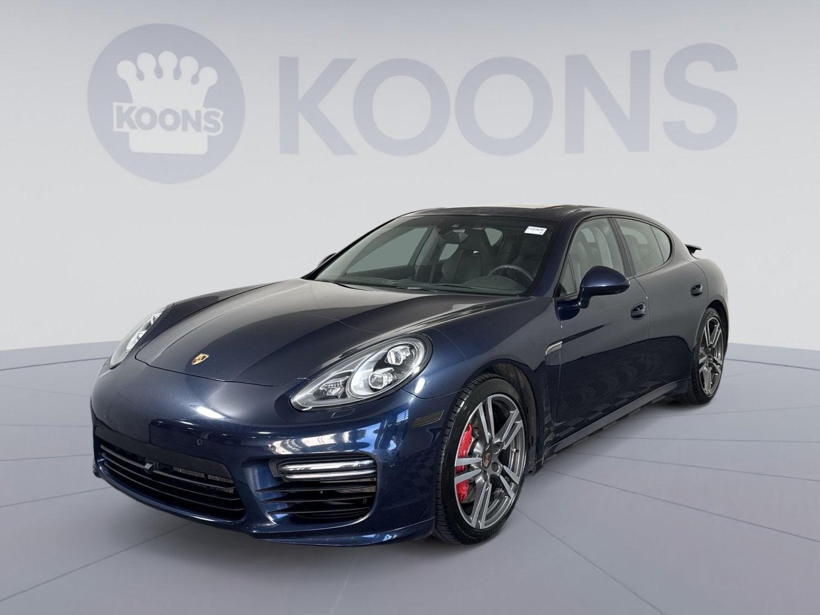 2014 Porsche Panamera GTS in Blue — front three-quarter view